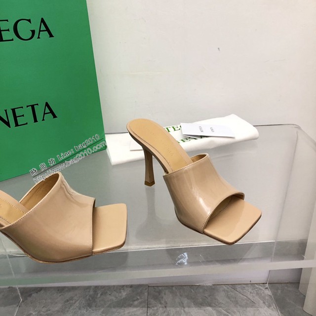 BOTTEGA VENETA高端時尚女鞋 寶緹嘉漆皮版2022-22早春最新高跟涼鞋拖鞋 dx3543